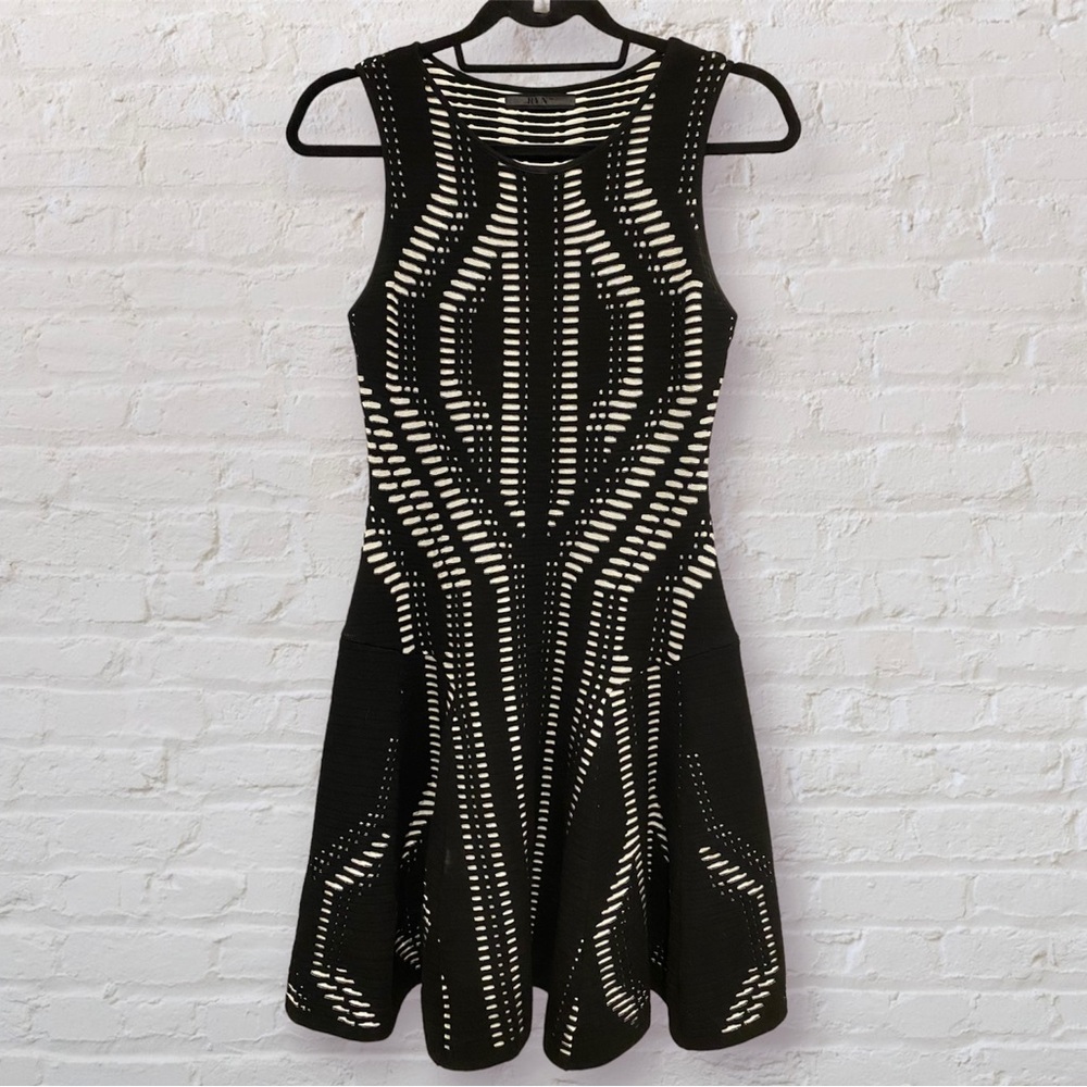 RVN Black & White A-Line Dress